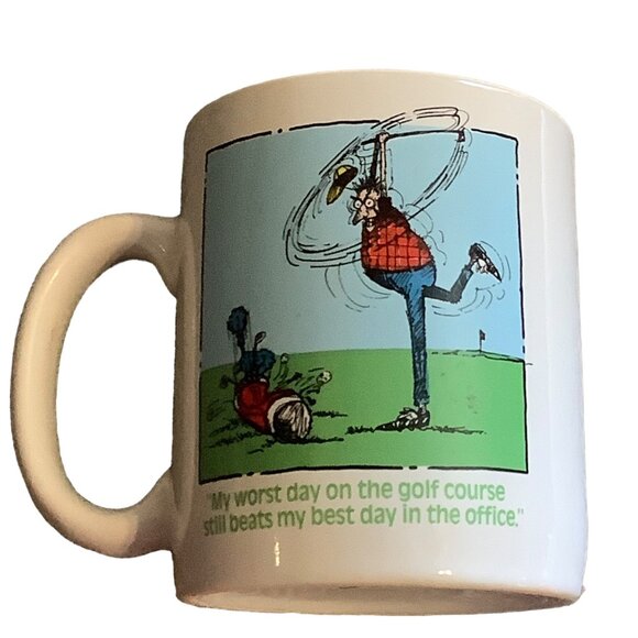 Vtg 1992 Golf Gifts Coffee Mug Ceramic My worst day on the Golf Course 3.75" - Picture 3 of 4